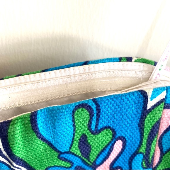 Lily Pulitzer Strapless Floral Sheath Dress XS 00 Blue & Pink - Picture 9 of 9